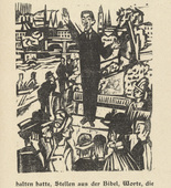 Ernst Ludwig Kirchner. The Peace Apostle: The Speaker (Der Friedensapostel: Der Redner) (in-text plate, page 379) from Neben der Heerstrasse (Off the Main Road). 1923
