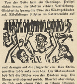 Ernst Ludwig Kirchner. The Peace Apostle: The Riot (Der Friedensapostel: Aufruhr) (in-text plate, page 422) from Neben der Heerstrasse (Off the Main Road). 1923