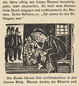 Ernst Ludwig Kirchner. The Peace Apostle: In the Cell (Der Friedensapostel: In der Zelle) (in-text plate, page 434) from Neben der Heerstrasse (Off the Main Road). 1923