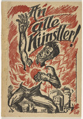 Max Pechstein. Title page from the pamphlet An alle Künstler! (To All Artists!). 1919