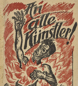 Max Pechstein. Title page from the pamphlet An alle Künstler! (To All Artists!). 1919