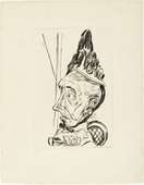 Max Beckmann. Old Woman with Bonnet (Alte Frau mit Kapothut). (1920, published 1921)