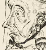 Max Beckmann. Old Woman with Bonnet (Alte Frau mit Kapothut). (1920, published 1921)