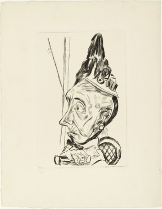 Max Beckmann. Old Woman with Bonnet (Alte Frau mit Kapothut). (1920, published 1921)