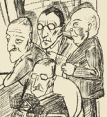 Max Beckmann. Striptease (Nackttanz) fromTrip to Berlin 1922 (Berliner Reise 1922). 1922