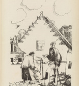 Jean-Emile Laboureur. Rural Couple (Ländliches Paar) (plate, after p. 462) from Jahrbuch der jungen Kunst, vol. 5 (1924). 1924