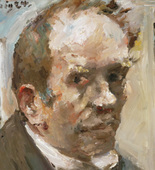 Lovis Corinth. Self-Portrait with Palette. April 1924