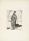 Max Beckmann. Christ in the Desert (Large Figure) (Christus in der Wüste [Grosse Figur])  from Six Lithographs to the New Testament (Sechs Lithographien zum Neuen Testament). (1911)