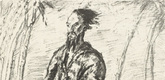 Max Beckmann. Christ in the Desert (Large Figure) (Christus in der Wüste [Grosse Figur])  from Six Lithographs to the New Testament (Sechs Lithographien zum Neuen Testament). (1911)