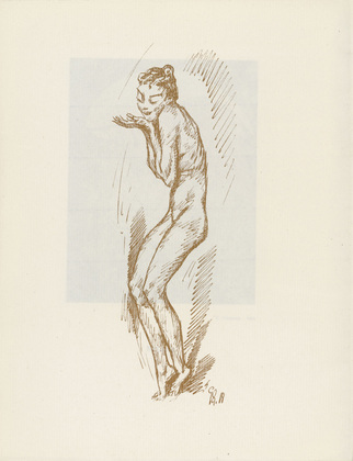 Georg Gelbke. Dancing Nude (Tanzender Akt) (plate, preceding p. 41) from Künstler abseits vom Wege. 10 Jahre deutscher Kunst in der Provinz. 1918