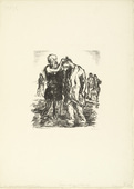 Max Beckmann. The Baptism of Christ (Taufe Christi) from Six Lithographs to the New Testament (Sechs Lithographien zum Neuen Testament). (1911)