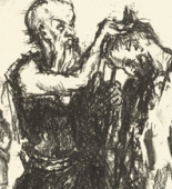 Max Beckmann. The Baptism of Christ (Taufe Christi) from Six Lithographs to the New Testament (Sechs Lithographien zum Neuen Testament). (1911)