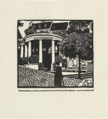 Emil Orlik. The Old Castle Fountain in Karlsbad (Der alte Schlossbrunnen in Karlsbad) from Small Woodcuts (Kleine Holzschnitte). 1920 (prints executed 1896-1899)