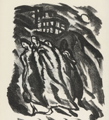 Martha Schrag. Figures at Night (Nächtliche Gestalten) (plate, preceding p. 57) from Künstler abseits vom Wege. 10 Jahre deutscher Kunst in der Provinz. 1918