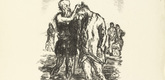 Max Beckmann. The Baptism of Christ (Taufe Christi) from Six Lithographs to the New Testament (Sechs Lithographien zum Neuen Testament). (1911)