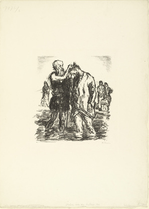Max Beckmann. The Baptism of Christ (Taufe Christi) from Six Lithographs to the New Testament (Sechs Lithographien zum Neuen Testament). (1911)
