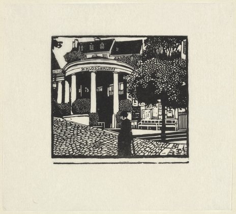 Emil Orlik. The Old Castle Fountain in Karlsbad (Der alte Schlossbrunnen in Karlsbad) from Small Woodcuts (Kleine Holzschnitte). 1920 (prints executed 1896-1899)