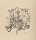 Oskar Kokoschka. Aristoteles and Phyllis (plate, folio 5) from Die Chinesische Mauer (The Great Wall of China). 1914 (executed 1913)