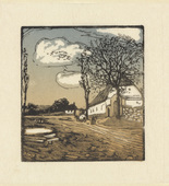 Emil Orlik. Bohemian Village (Böhmisches Dorf) from Small Woodcuts (Kleine Holzschnitte). 1920 (prints executed 1896-1899)