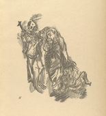 Oskar Kokoschka. Woman with Child and Death (Frau mit Kind und Tod) (plate, folio 7) from Die Chinesische Mauer (The Great Wall of China). 1914 (executed 1913)