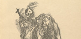Oskar Kokoschka. Woman with Child and Death (Frau mit Kind und Tod) (plate, folio 7) from Die Chinesische Mauer (The Great Wall of China). 1914 (executed 1913)