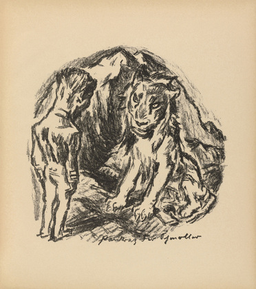 René Beeh. Pankraz the Sulker (Pankraz der Schmoller) (plate 1) from Gottfried Keller-Bilderbuch. Zum Hundertsten Geburtstag Gottfried Kellers. 1914