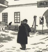 Emil Orlik. Old-Clothes Merchant (Altkleider-Händler) from Small Woodcuts (Kleine Holzschnitte). 1920 (prints executed 1896-1899)