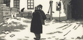 Emil Orlik. Old-Clothes Merchant (Altkleider-Händler) from Small Woodcuts (Kleine Holzschnitte). 1920 (prints executed 1896-1899)