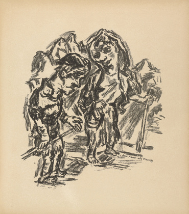 René Beeh. The Fool of Manegg (Der Narr auf Manegg) (plate 10) from Gottfried Keller-Bilderbuch. Zum Hundertsten Geburtstag Gottfried Kellers. 1914