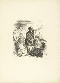 Max Beckmann. The Sermon on the Mount (Die Bergpredigt) from Six Lithographs to the New Testament (Sechs Lithographien zum Neuen Testament). (1911)