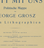 George Grosz. Table of contents from the portfolio Got mit uns (God with Us). (1920)