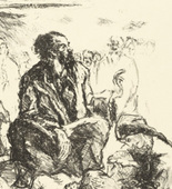 Max Beckmann. The Sermon on the Mount (Die Bergpredigt) from Six Lithographs to the New Testament (Sechs Lithographien zum Neuen Testament). (1911)