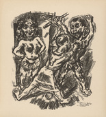 René Beeh. The Wicked-Holy Vitalis (Der schlimm-heilige Vitalis) (plate 2) from Gottfried Keller-Bilderbuch. Zum Hundertsten Geburtstag Gottfried Kellers. 1914