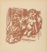 René Beeh. The Wicked-Holy Vitalis (Der schlimm-heilige Vitalis) (plate 3) from Gottfried Keller-Bilderbuch. Zum Hundertsten Geburtstag Gottfried Kellers. 1914