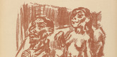René Beeh. The Wicked-Holy Vitalis (Der schlimm-heilige Vitalis) (plate 3) from Gottfried Keller-Bilderbuch. Zum Hundertsten Geburtstag Gottfried Kellers. 1914