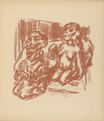 René Beeh. The Wicked-Holy Vitalis (Der schlimm-heilige Vitalis) (plate 3) from Gottfried Keller-Bilderbuch. Zum Hundertsten Geburtstag Gottfried Kellers. 1914