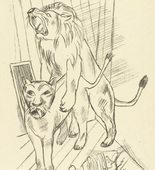 Max Beckmann. Lion Couple (Löwenpaar). (1921)