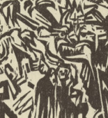 Ernst Ludwig Kirchner. The War (Der Krieg) (headpiece, page 3) from Umbra vitae (Shadow of Life). 1924