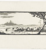 Emil Orlik. Skating Rink (Eislaufplatz) from Small Woodcuts (Kleine Holzschnitte). 1920 (prints executed 1896-1899)