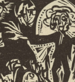 Ernst Ludwig Kirchner. The Morgue (Die Morgue) (headpiece, page 5) from Umbra vitae (Shadow of Life). 1924