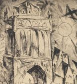 Lyonel Feininger. The Gate (Das Tor) from the portfolio Die Schaffenden, vol. 1, no. 1. (1912, published 1918)