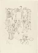 George Grosz. War Invalid and Workers (Kriegsinvalide und Arbeiter) from In the Shadows (Im Schatten). (1920/21, published 1921)