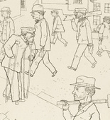 George Grosz. War Invalid and Workers (Kriegsinvalide und Arbeiter) from In the Shadows (Im Schatten). (1920/21, published 1921)
