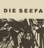 Ernst Ludwig Kirchner. The Seafarer (Die Seefahrer) (headpiece, page 10) from Umbra vitae (Shadow of Life). 1924