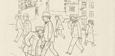 George Grosz. War Invalid and Workers (Kriegsinvalide und Arbeiter) from In the Shadows (Im Schatten). (1920/21, published 1921)