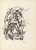 Karl Hofer. Plate 4 (folio 10) from Liebesgedichte (Love Poems). 1922