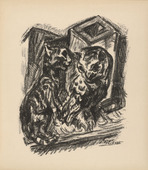 René Beeh. Spiegel the Kitten (Spiegel das Kätzchen) (plate 7) from Gottfried Keller-Bilderbuch. Zum Hundertsten Geburtstag Gottfried Kellers. 1914