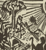 Ernst Ludwig Kirchner. The Garden of the Mad (Der Garten der Irren) (headpiece, page 12) from Umbra vitae (Shadow of Life). 1924