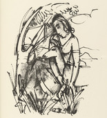 Karl Hofer. Plate 4 (folio 10) from Liebesgedichte (Love Poems). 1922