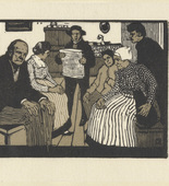 Emil Orlik. Newspaper (Die Zeitung) from Small Woodcuts (Kleine Holzschnitte). 1920 (prints executed 1896-1899)
